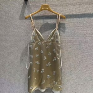 Designer style hand-sewn diamond-shaped sequin embellished diamond-studded acetate elegant and graceful flowing dress